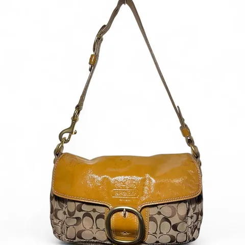 Vintage Coach Y2K Bleeker Legacy Flap Signature Buckle Shoulder Bag