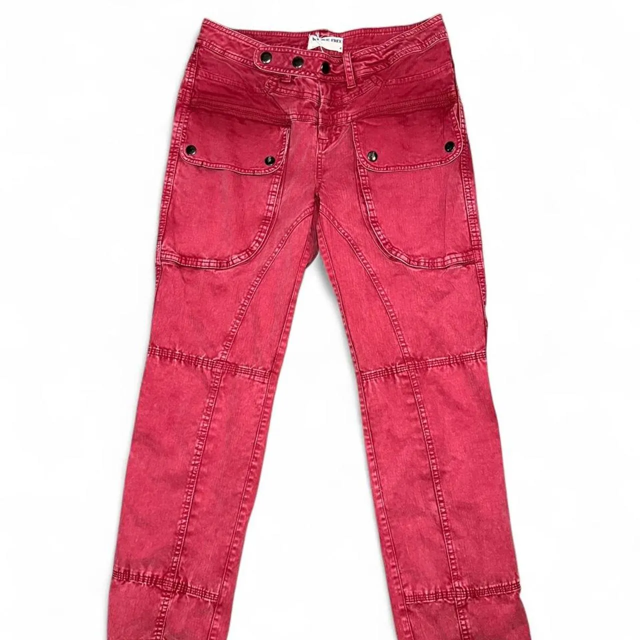 We The Free People Salmon Cargo Hot in It Moto Pants, photo 1 of 4
