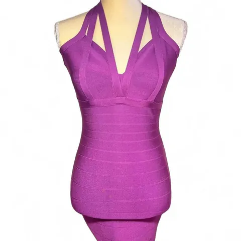 Marciano Marylu Purple Bodycon Bandage Dress