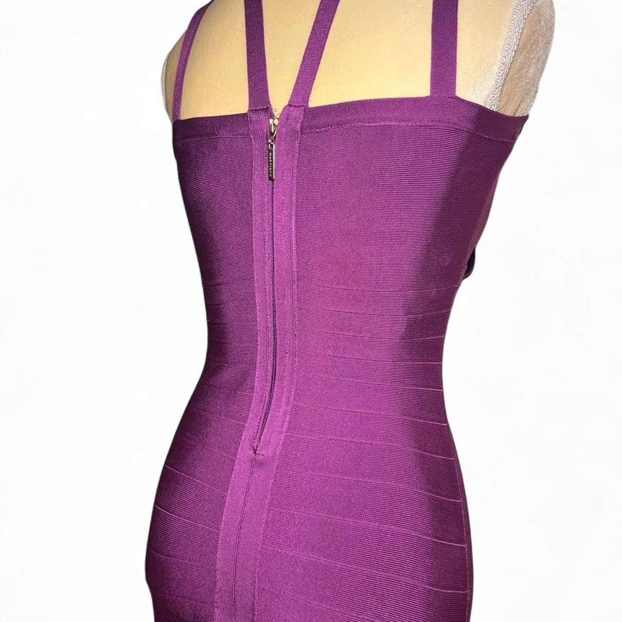 Marciano Marylu Purple Bodycon Bandage Dress, photo 5 of 7